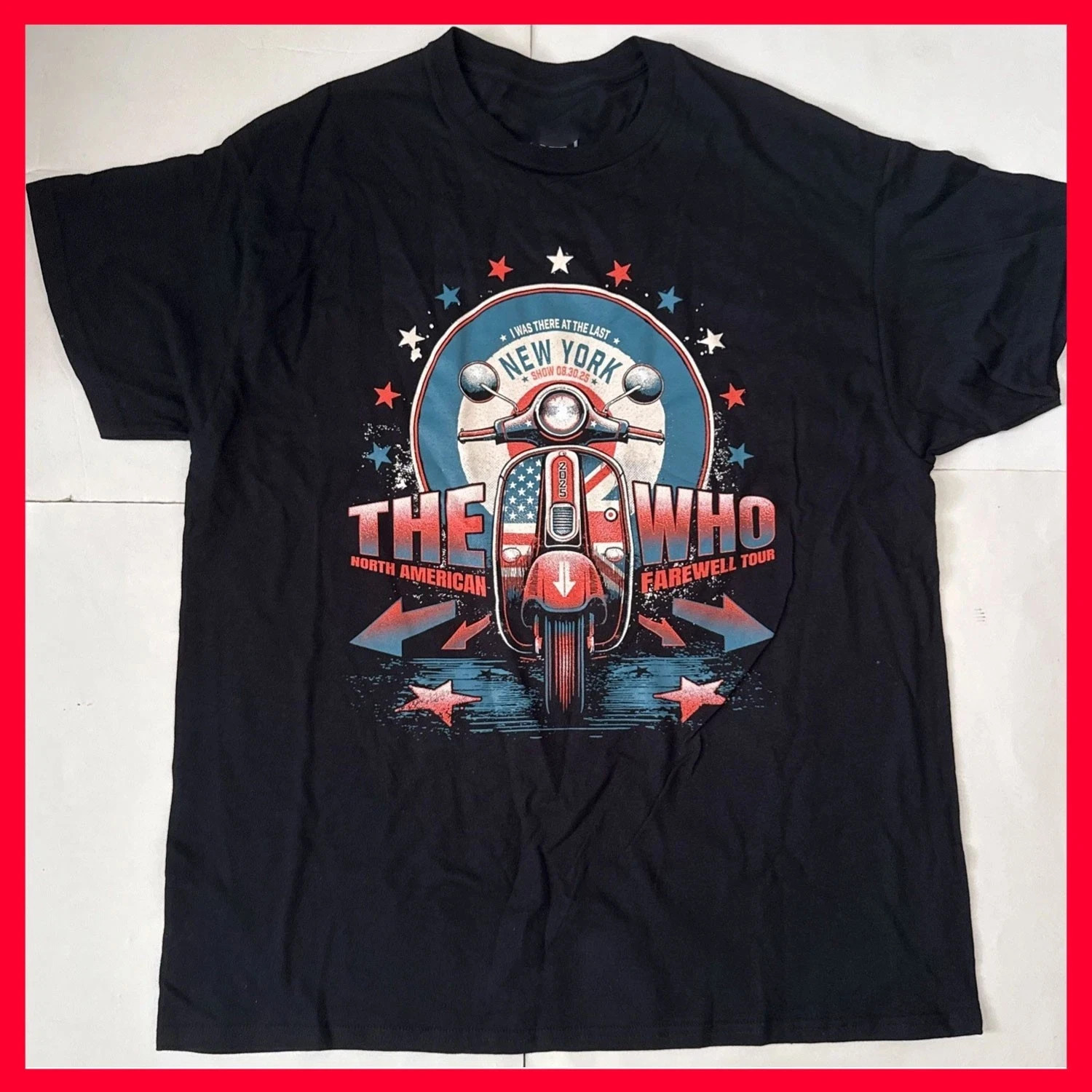HOT REPRINT – THE WHO NYC MSG 8/30/2025 LAST SHOW IN NEW YORK IN HAND T-SHIRT