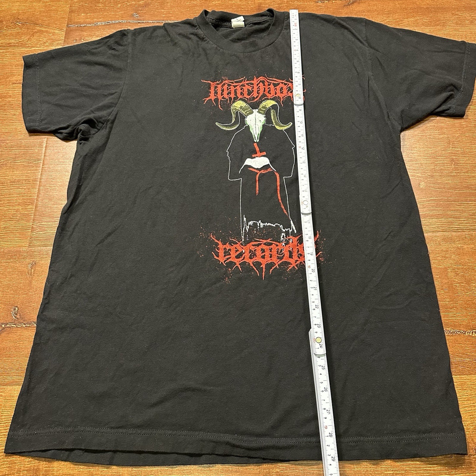 Lunchbox Records T Shirt Mens L Black Short Sleeve Band Punk Rock Goth Music
