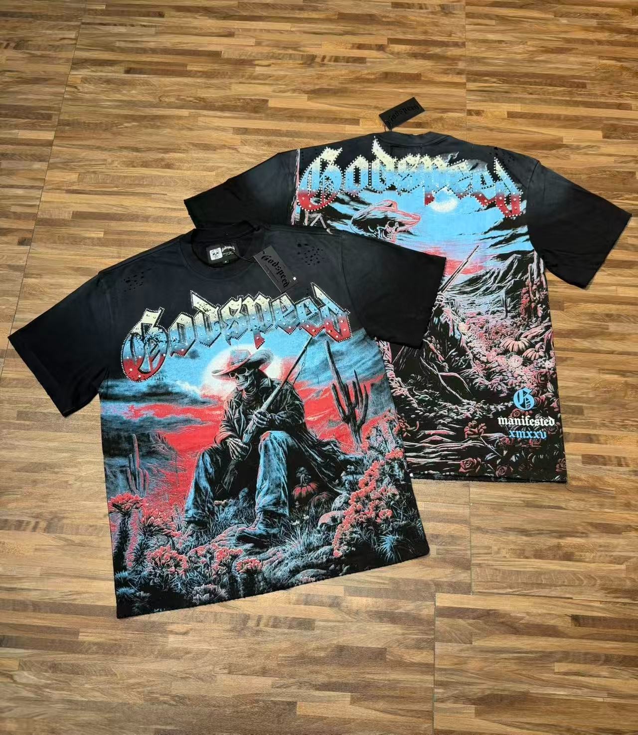 Black Godspeed Novelty Tee S-M-L-XL New