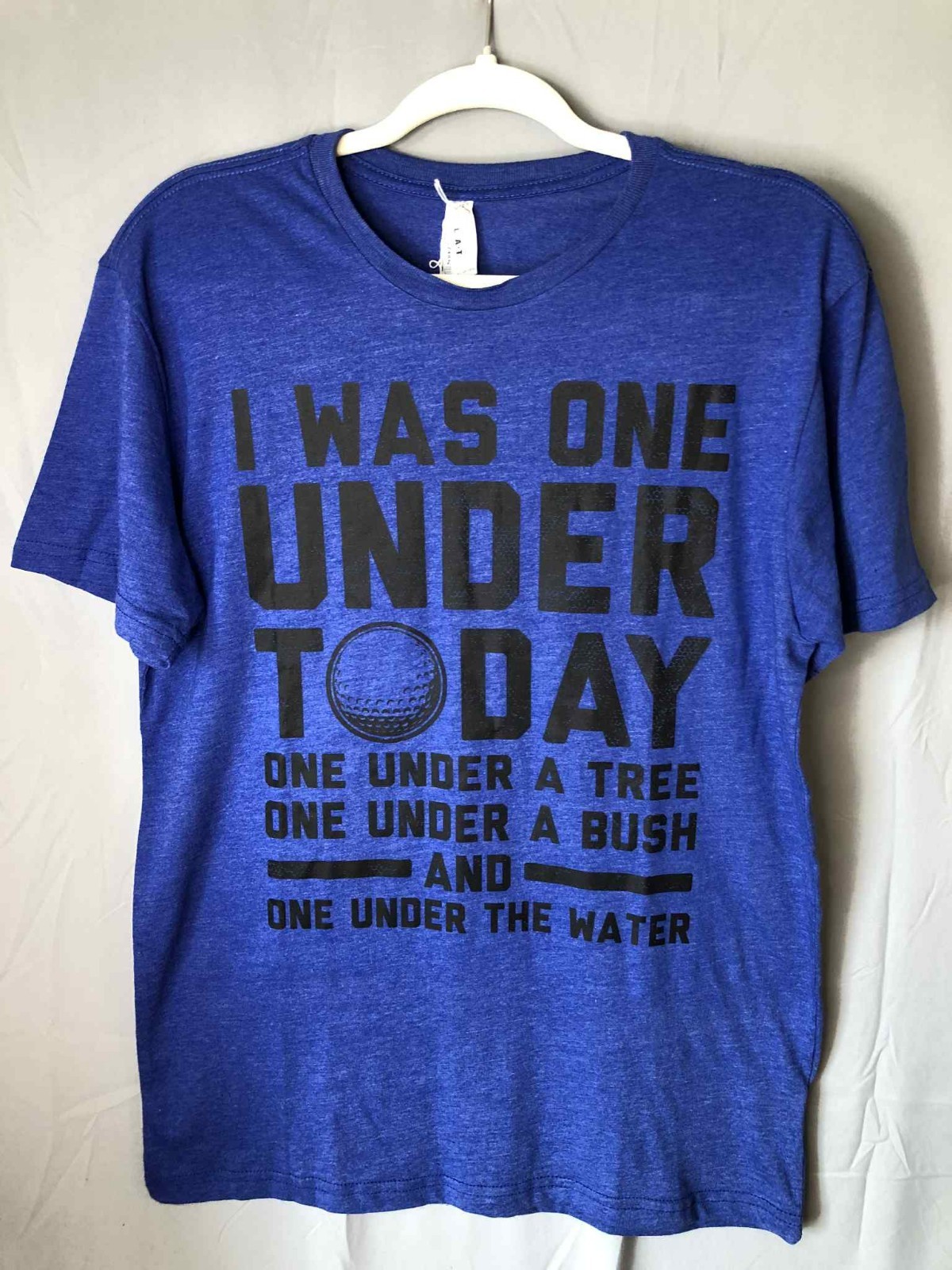 A Bad Day at Golf Funny Tshirt sz M Mens Blue Good Sense Of Humor