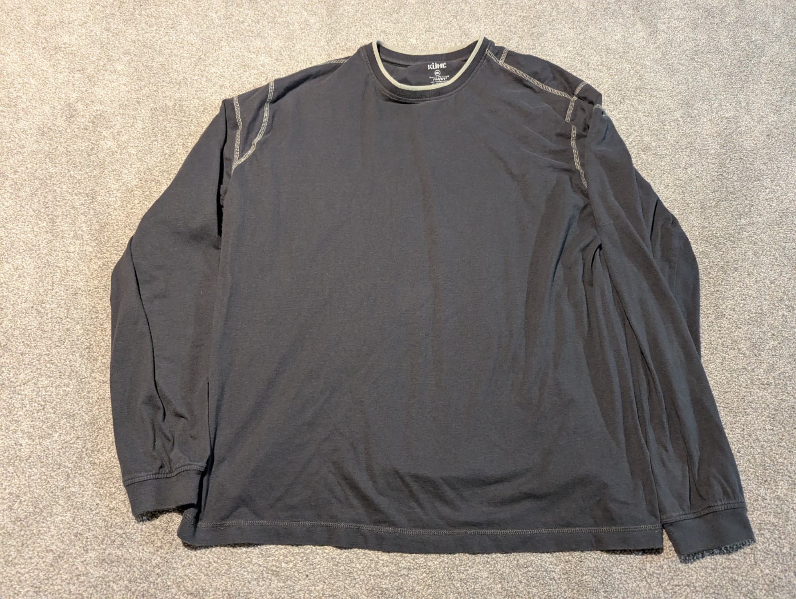 Kuhl Shirt Mens XXL Gray Wildfibre Long Sleeve Organic Cotton Zip Pocket
