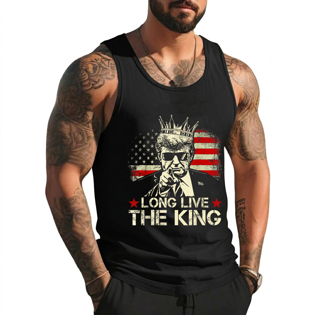 Vintage Trump Long Live The King American Patriotic Retro Tank Top