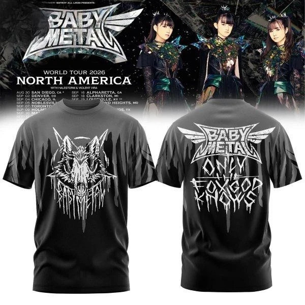 Babymetal World Tour 2026 North America AOP 3D T-Shirt Full Size GE705