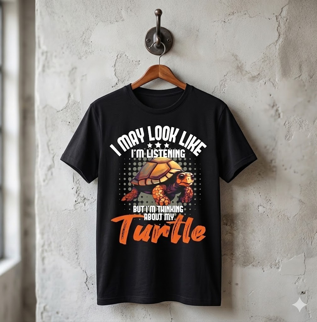 I’m Thinking About My Turtle – Beach Nature Wildlife Lover T-Shirt – H076