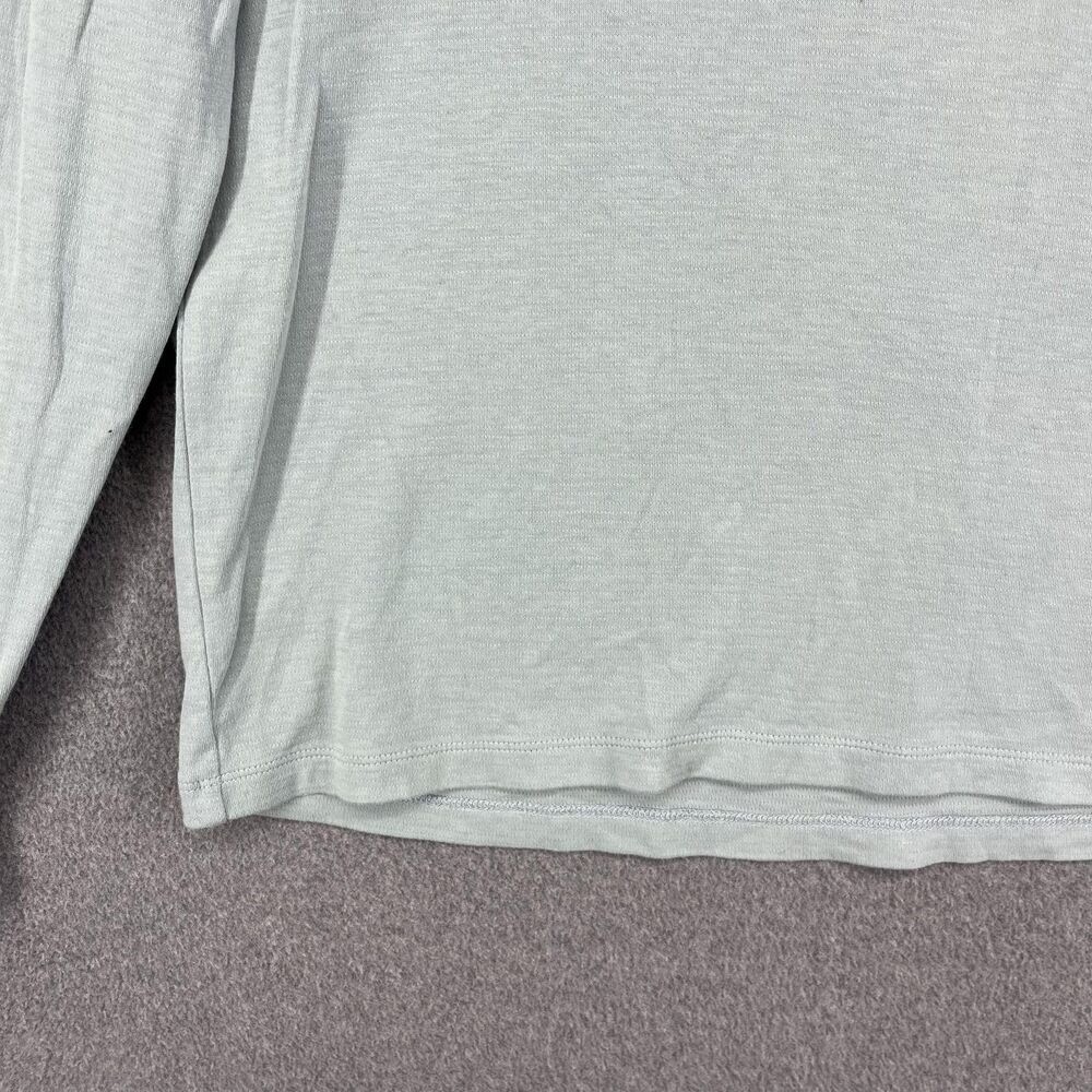 Frame Shirt Mens Medium Ice Blue Long Sleeve Quilted Back Crewneck LMTS0201