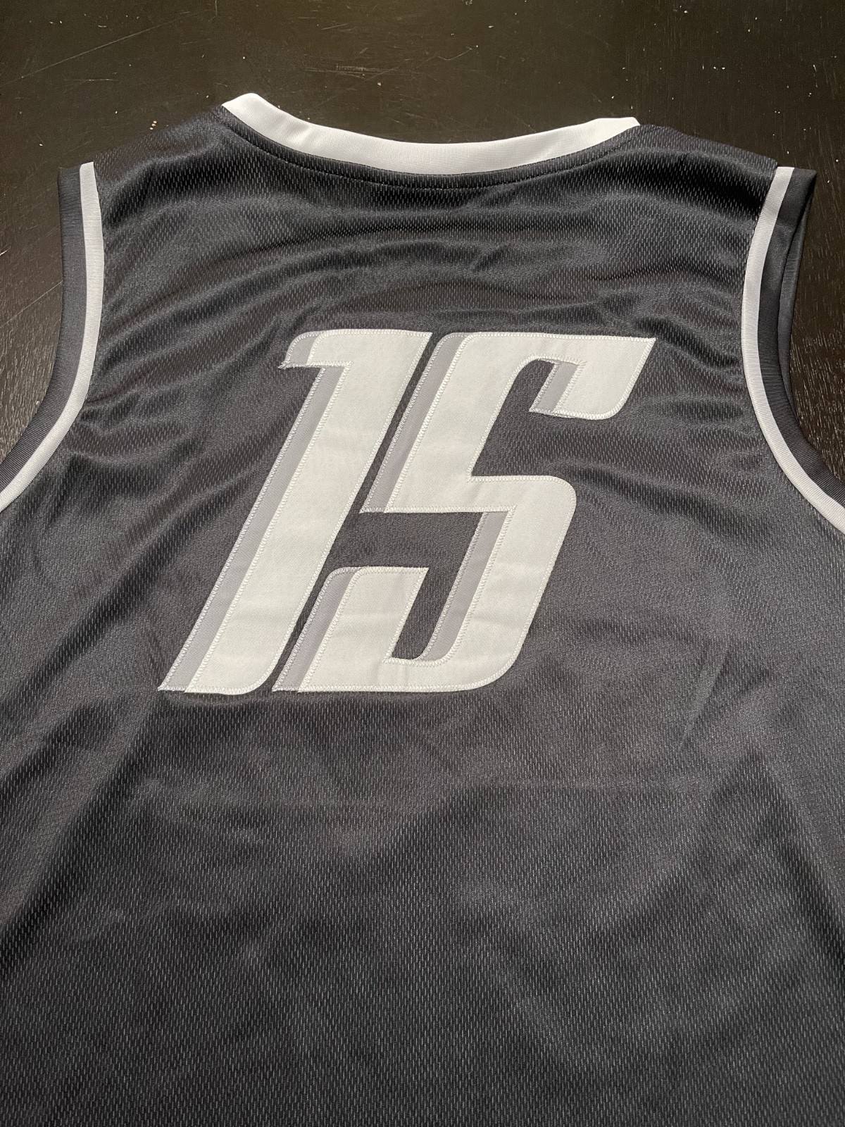 No Lacking Brand Jersey #15, Black, Size: Medium