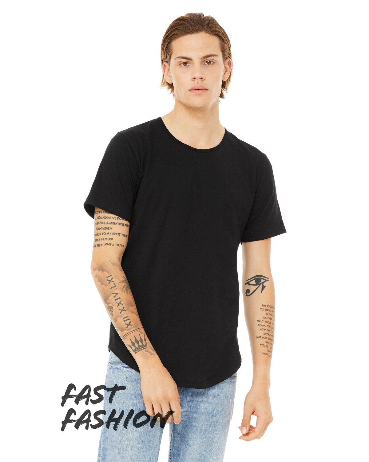 Bella + Canvas 3003C Fast Fashion Men’s Curved Hem Short Sleeve T Shirt