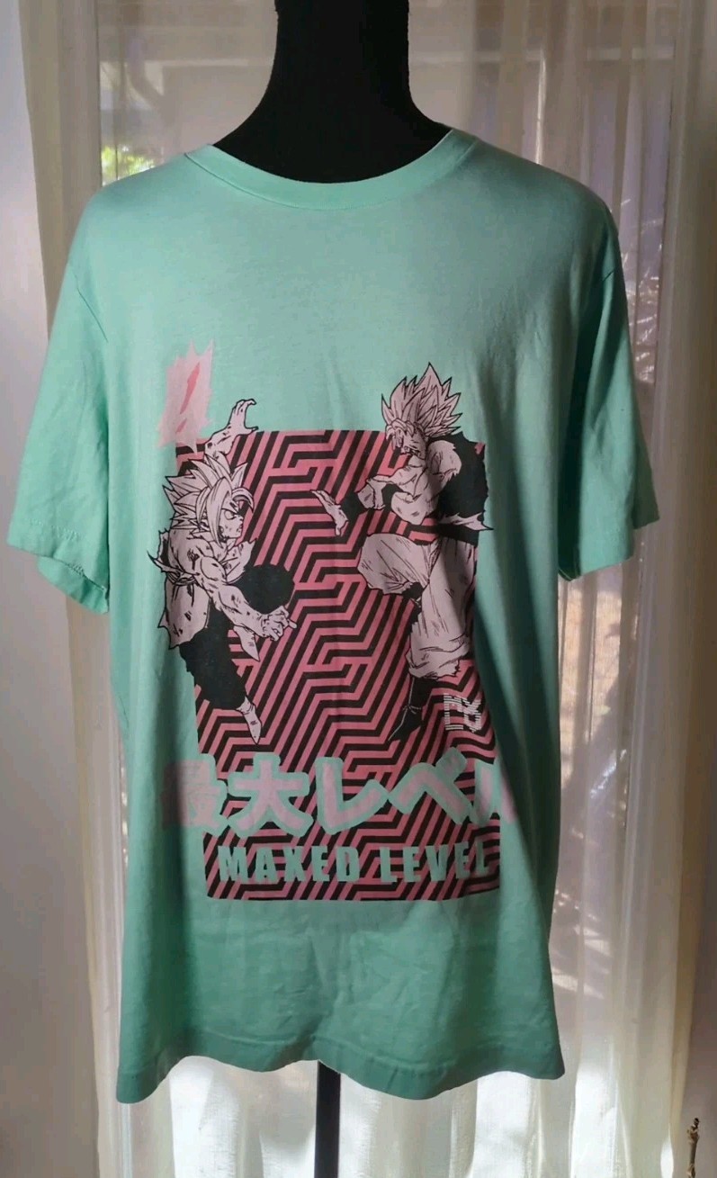 Dragon Ball Z x Primitive Goku Energy T-Shirt Men’s XL Anime T Shirt Mint Green