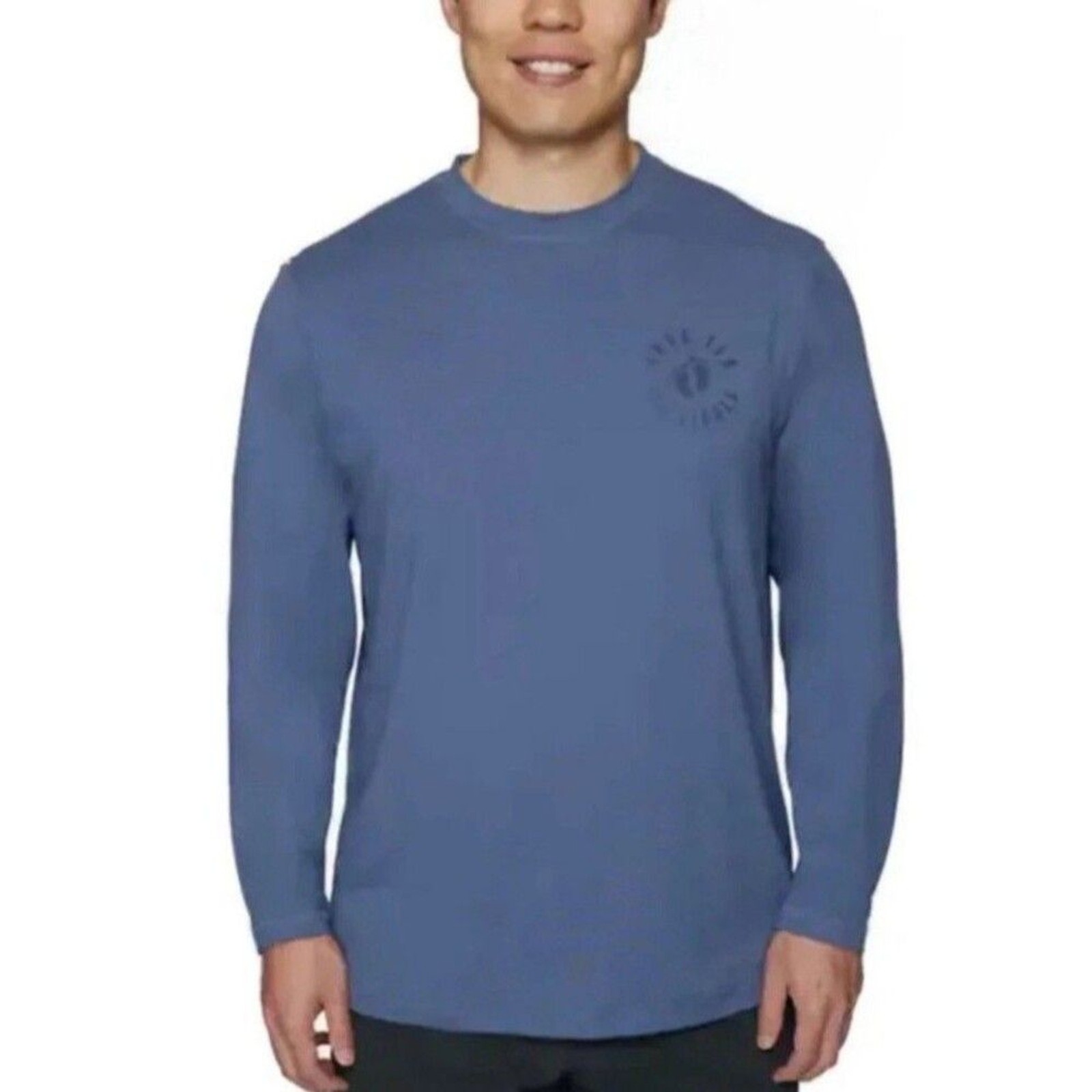 Hang Ten Mens XL Blue UPF 50+ Quick Dry Long Sleeve T-Shirt Sun Swim Rash Guard