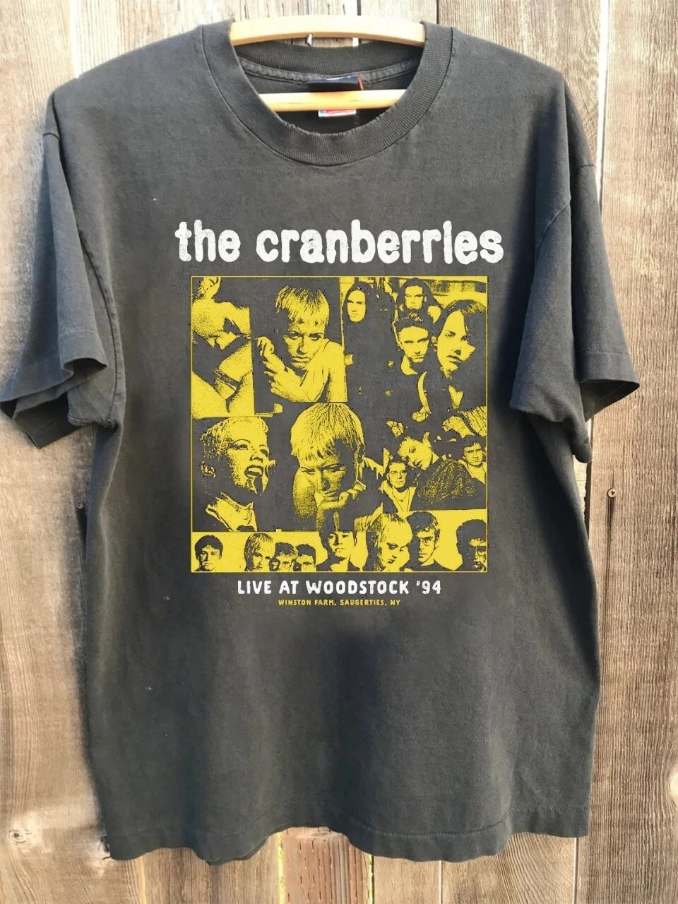 THE CRANBERRIES live at Woodstock ‘94 Charcoal Unisex T shirt vtg Men Women