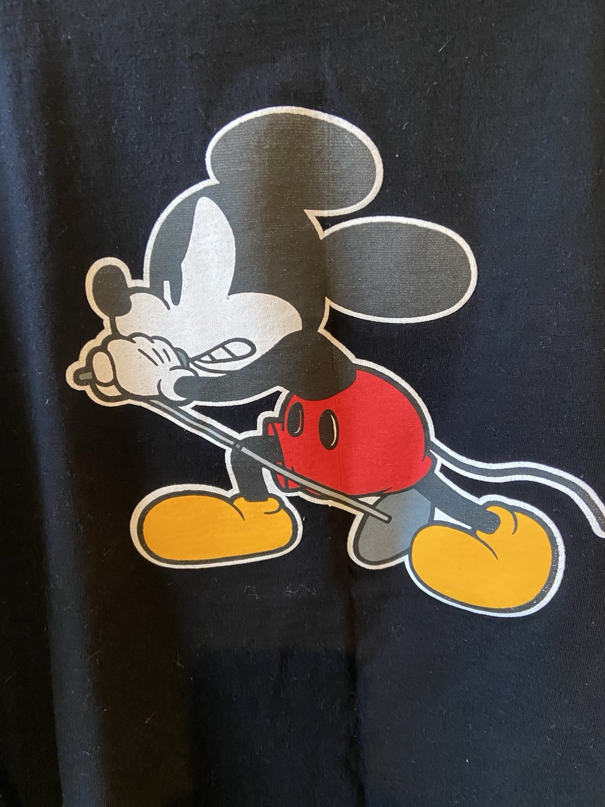 New Disney Number Nine Sz 3 – Med – Vedder Mickey Black TShirt, Tokyo Colab 2000