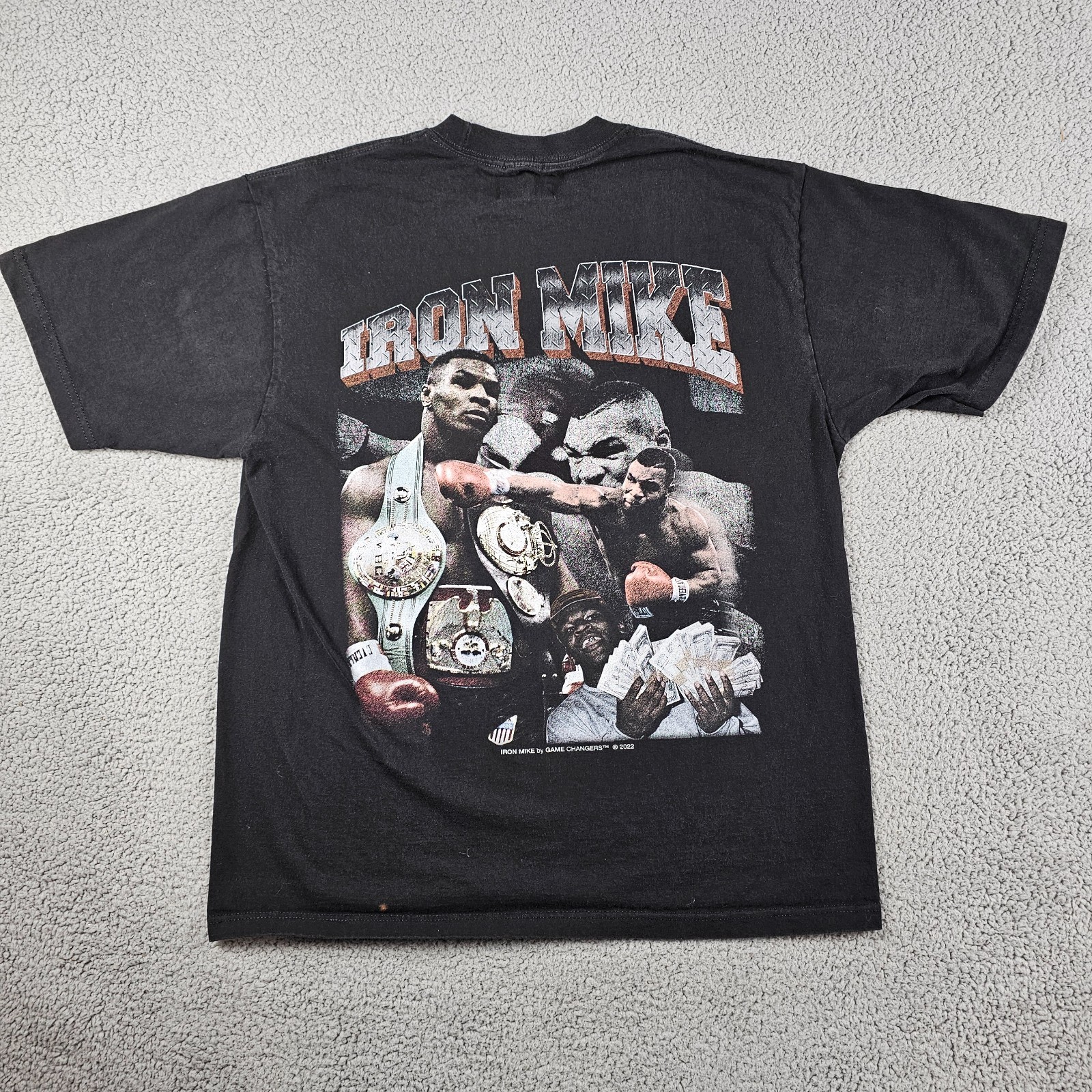 Iron Mike Tyson Shirt Adult XL Black Double Sided Graphic Boxer Game Changers