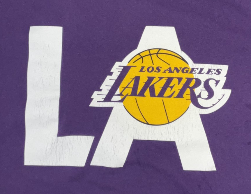 Los Angeles Lakers Short Sleeve T-Shirt Adult Large Purple