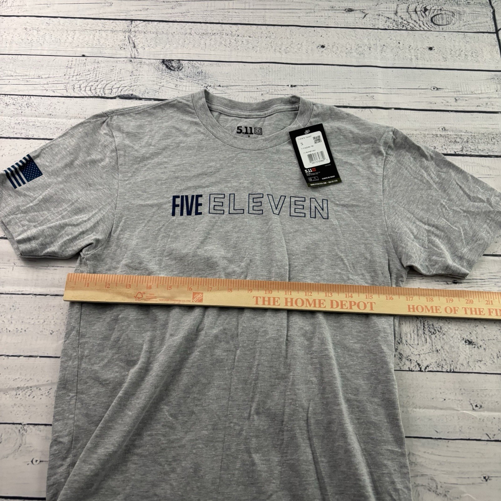 NEW 5.11 Tactical Logo Short Sleeve T Shirt Men’s Small Heather Grey