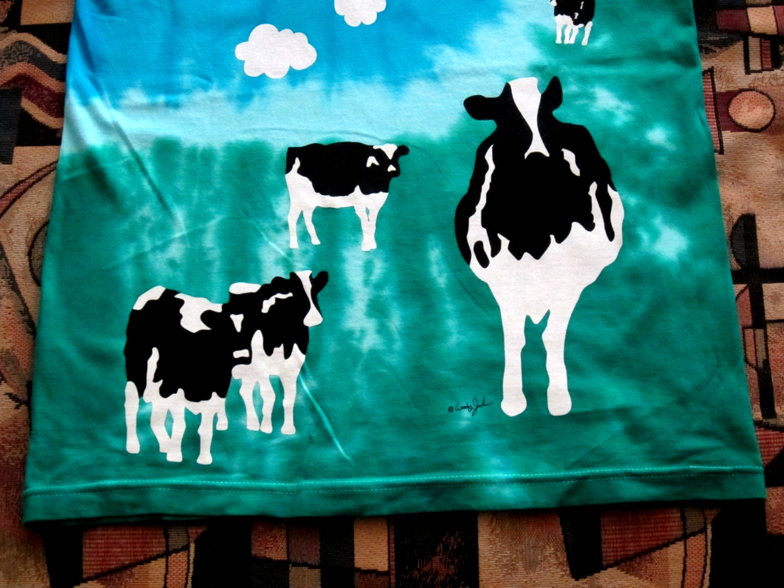 NEW Ben & Jerry’s Cow Tie Dye Woody Jackson Euphoria T Shirt Sizes M L XL & XXL