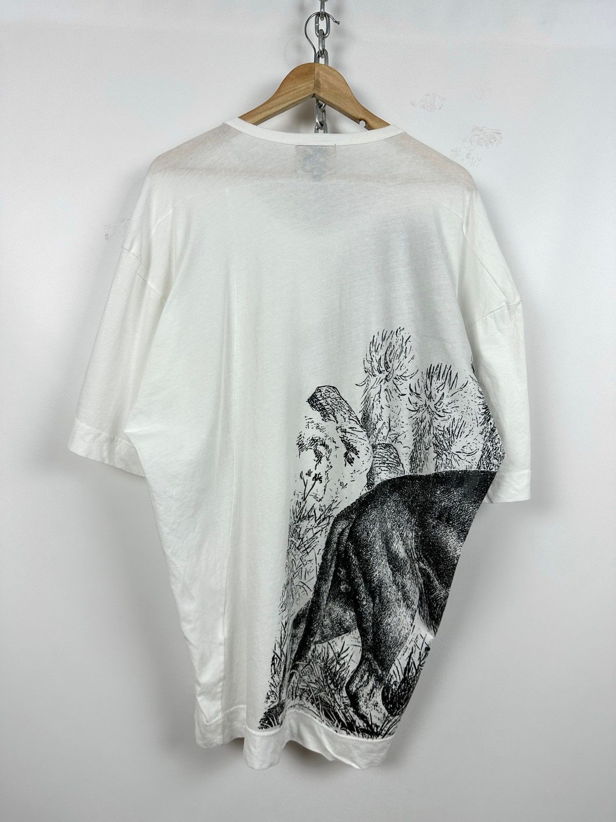 Vivienne Westwood Anglomania Graphic Lion Orb White T-Shirt Size OS