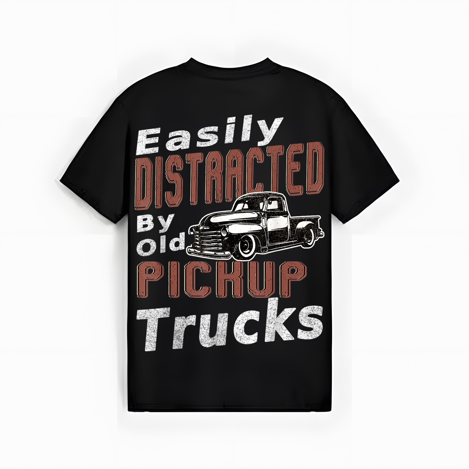 Easily Distracted By Old Pickup Square Body Trucks Lowrider T-Shirt
