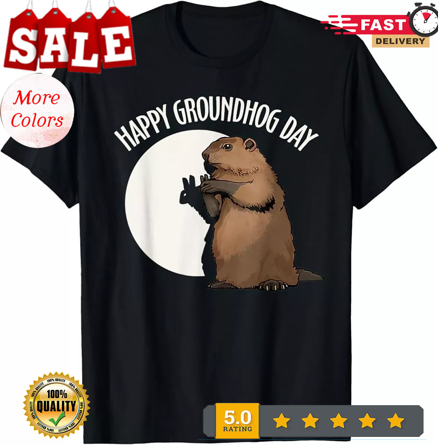 2025/Groundhog Day Happy Groundhog Day 2025 T-shirt Groundhog Day 2025 Tee,Unise