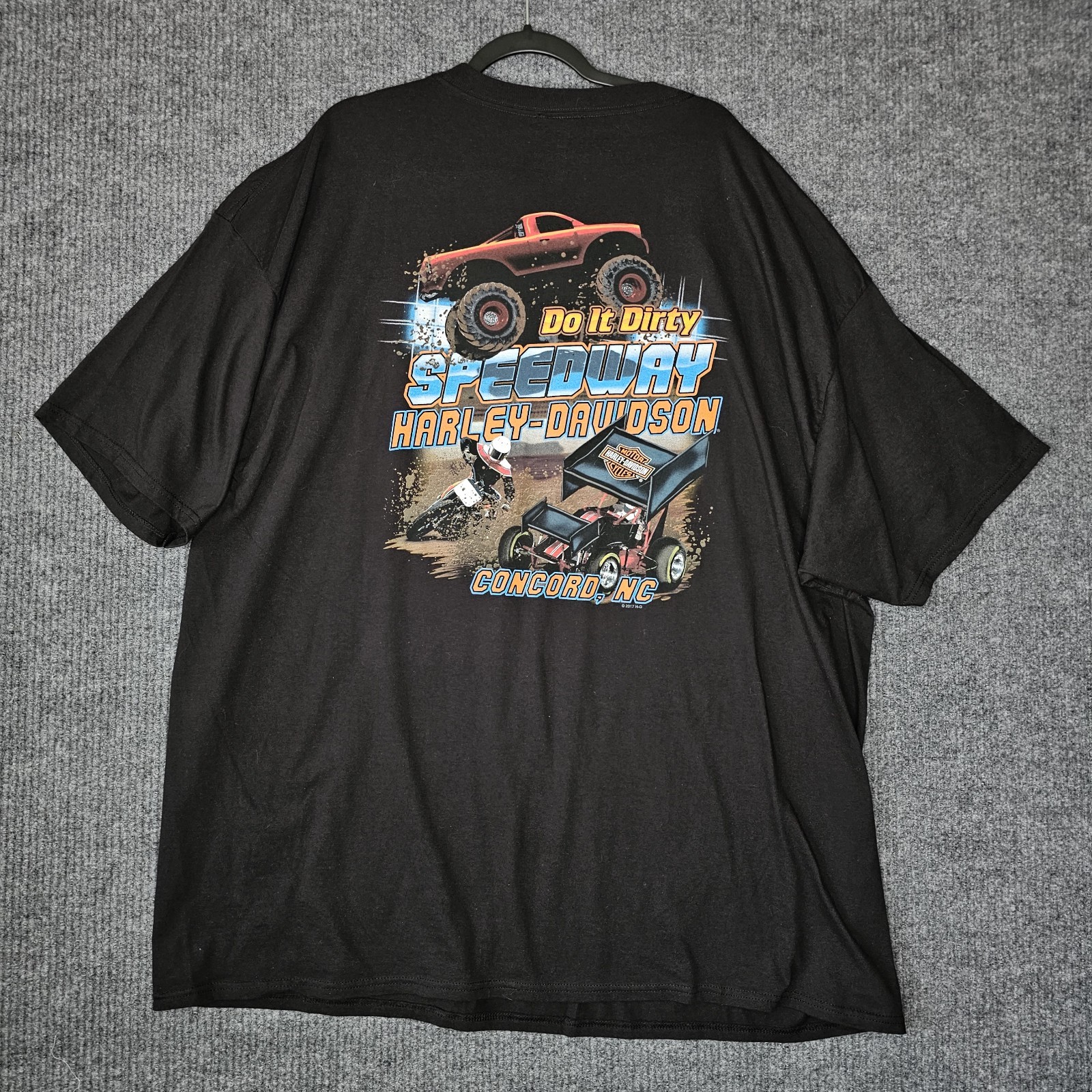 Harley-Davidson Speedway Concord NC Racing T-Shirt Black 4XL Do it dirty