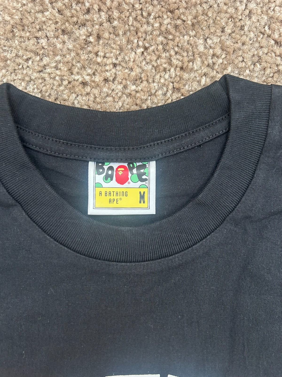 A Bathing Ape (BAPE) Men’s Black T-shirt Size Medium