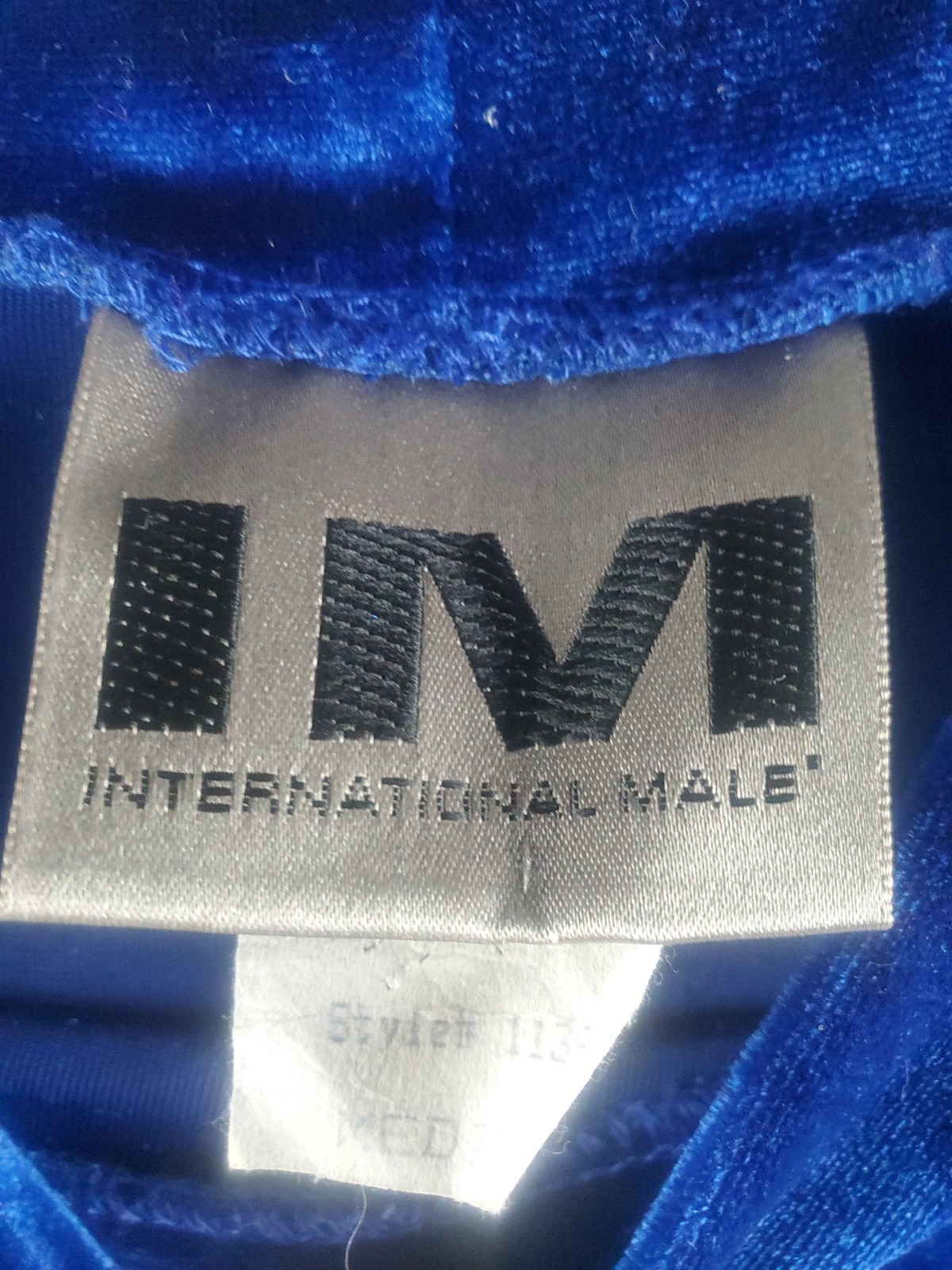 International Male Blue Suede Shirt Medium Vintage