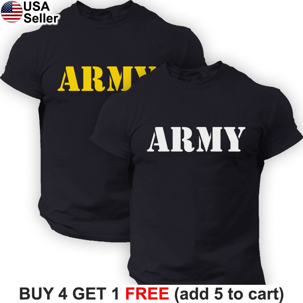 US Army T-Shirt PT Physical Training USA Military Patriotic Gym Strong BUA03