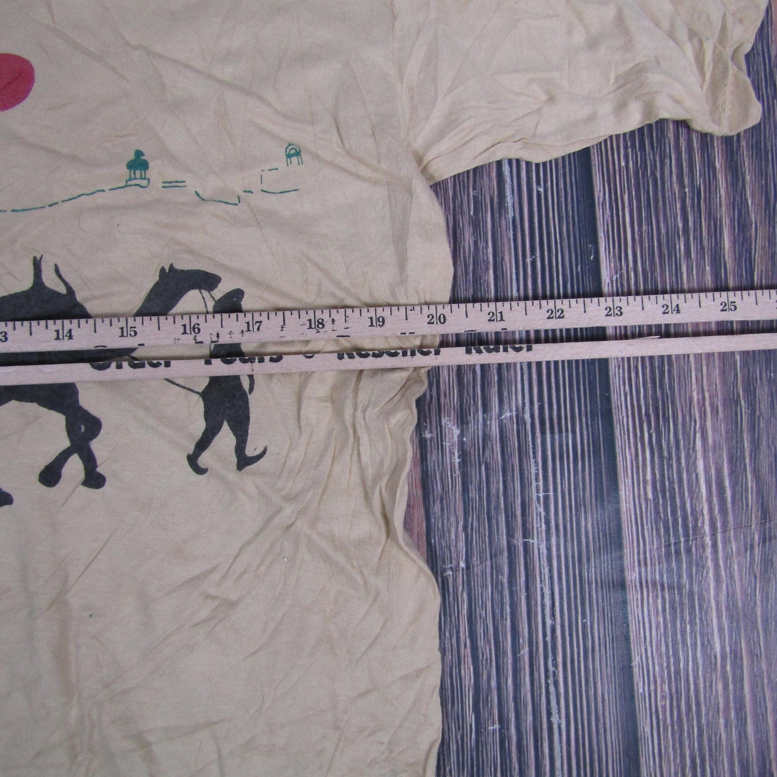 Vintage India Rajasthan Shirt Mens 2XL Tan Camel Desert Graphic Tourist Tee 90s