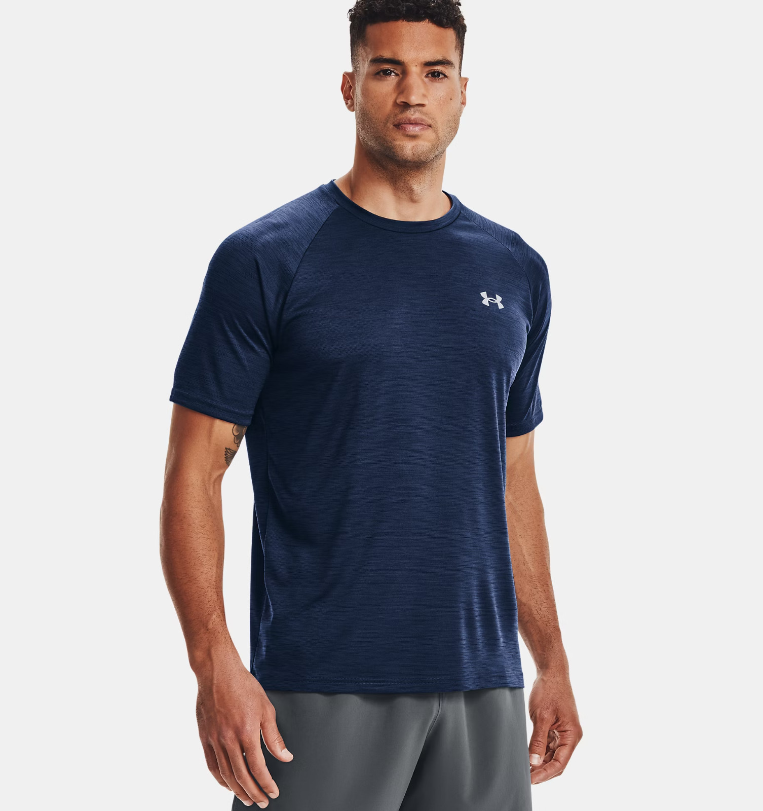 Under Armour UA Tech Velocity 2.0 SS Tee Men Short Sleeve Academy Navy Blue – L