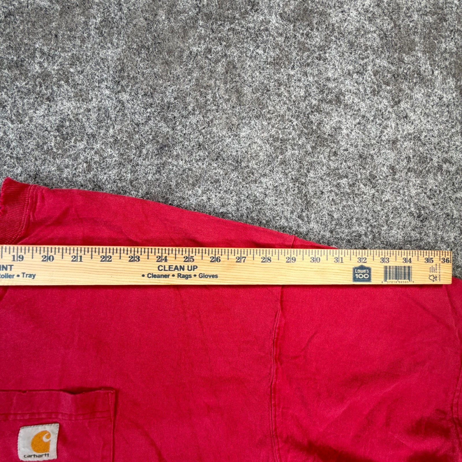 Carhartt Iconic K87 Pocket T Shirt Mens 4XL Red Cotton Short Sleeve Loose Fit