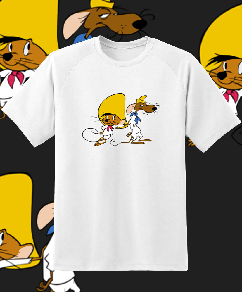 Slow poke Rodriguez & Speedy Gonzalez Logo T Shirt Youth M – Adult 6XL!