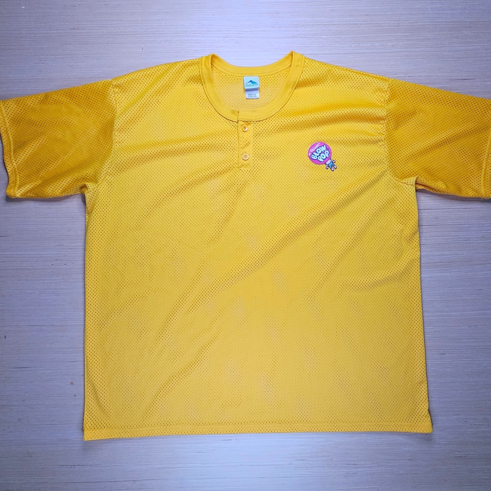 Charm Blow Pop Augusta Sportswear Yellow Mesh Short Sleeve Jersey T-Shirt 3XL