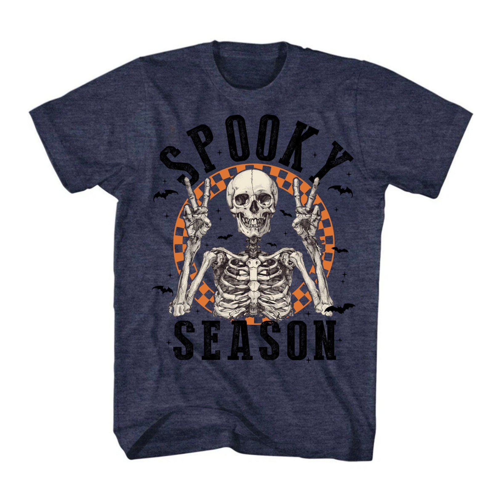 Halloween Shirt Vintage Retro Skeleton Scary Spooky Season Funny Novelty T-Shirt