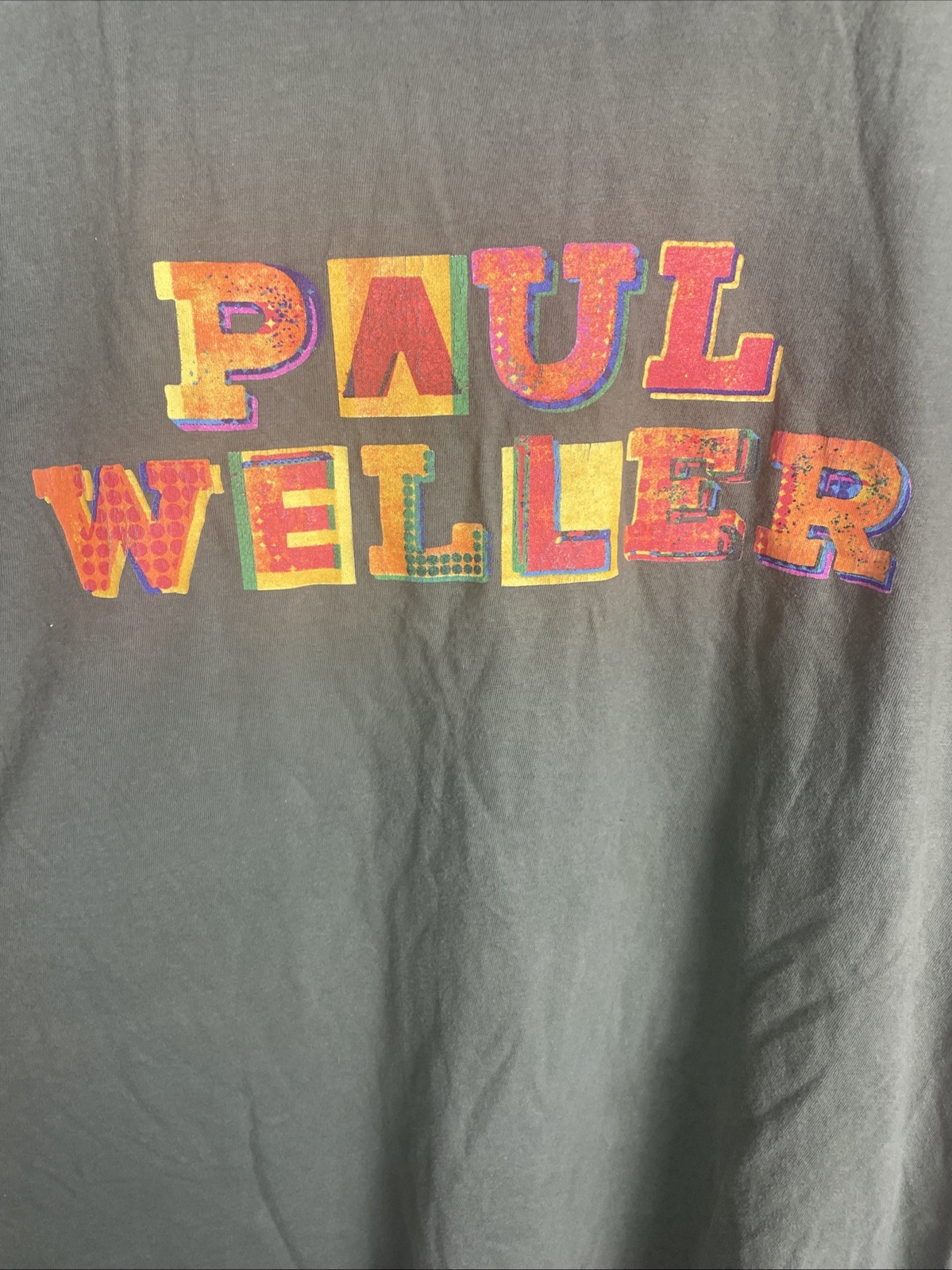 Paul Weller Multicoloured Logo Official Mens T-Shirt Medium