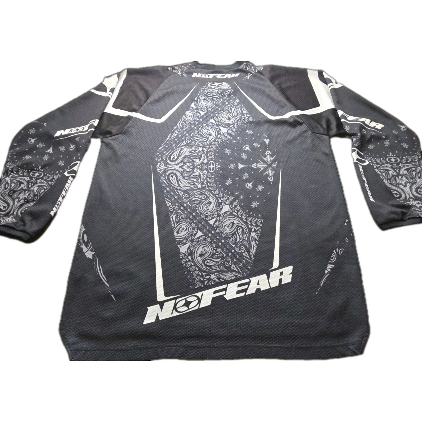 No Fear Rogue Series Motocross Jersey Mens XL Black White Paisley Y2K MX BMX