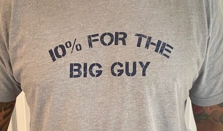TRUMP 2024 BIDEN TSHIRT 10 % PERCENT FOR THE BIG GUY TSHIRT