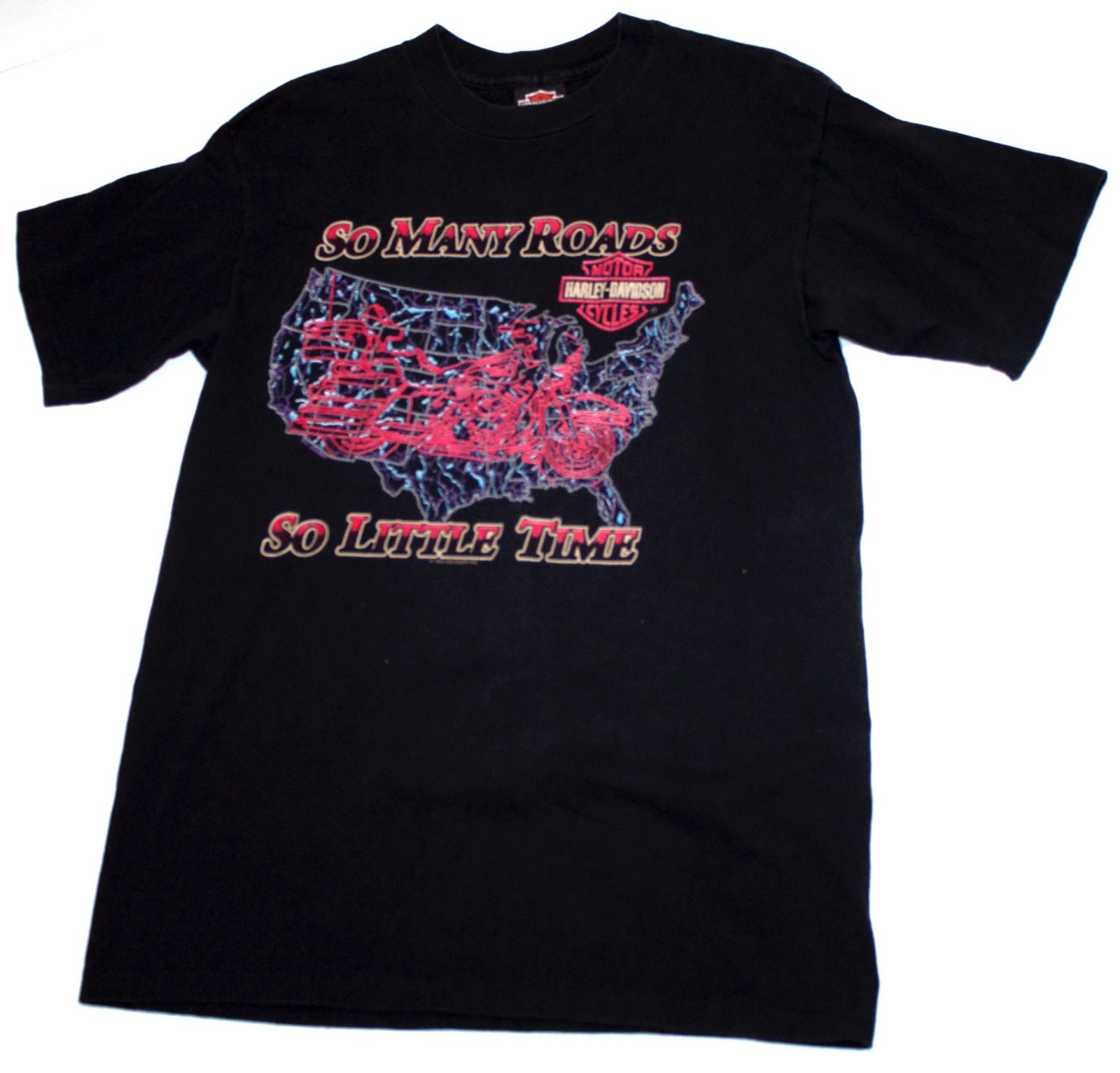 Harley Davidson Mens T-Shirt So Many Roads So Little Time Daytona Florida Size M
