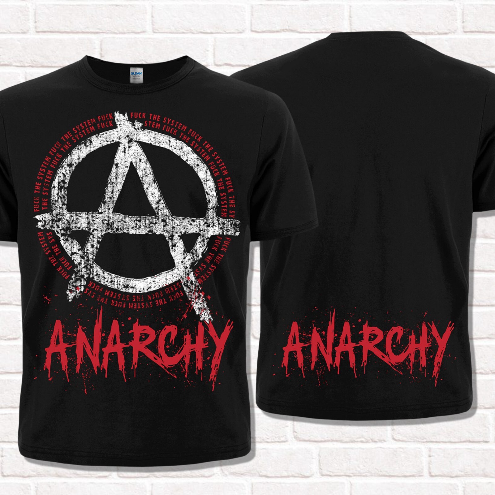 Anarchy T-Shirt. F*сk the System. Punk’s Not Dead. Punk Rock.