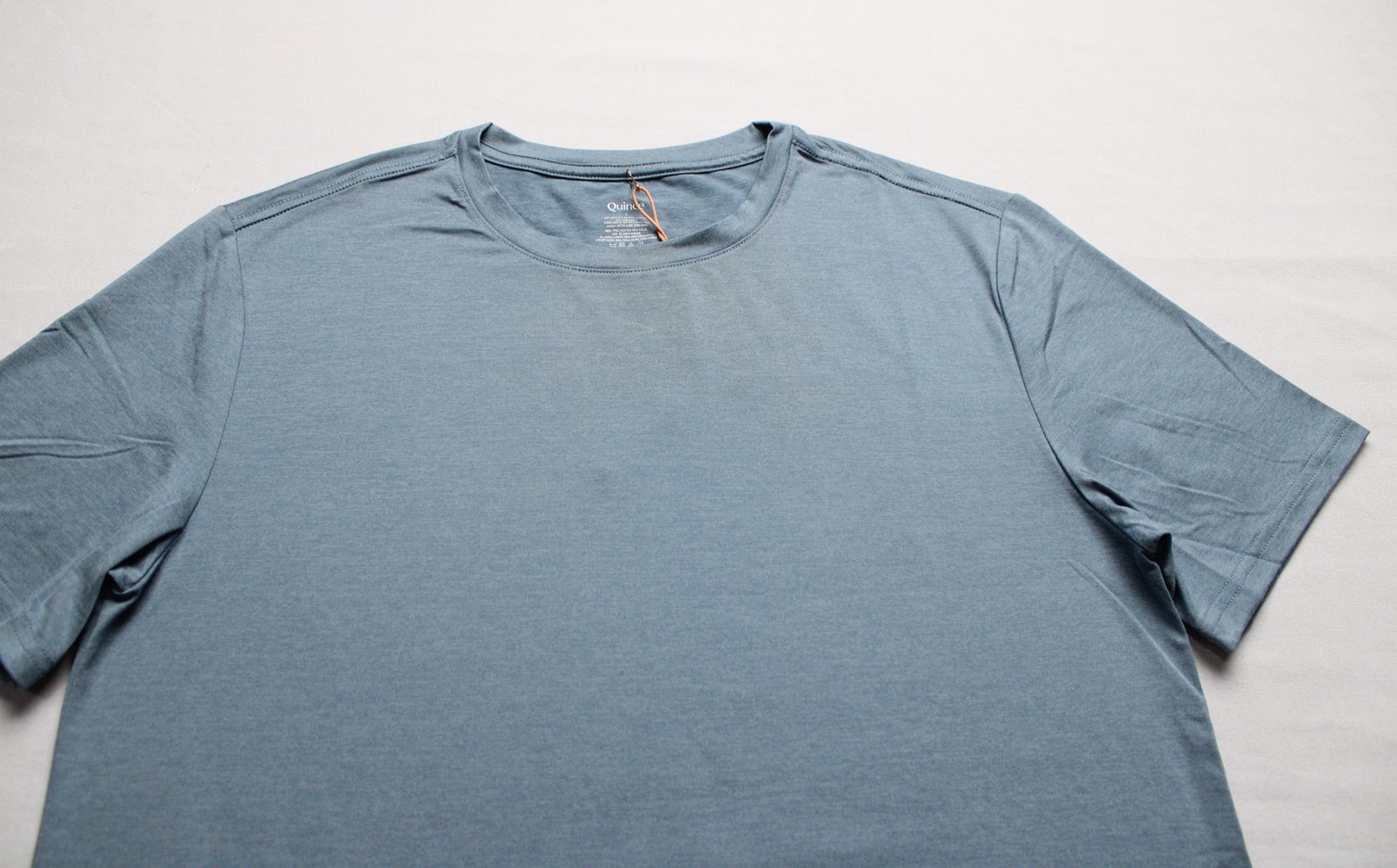 Quince Men’s Flowknit Breeze Performance Tee EH6 Heather Dewstone Blue Small
