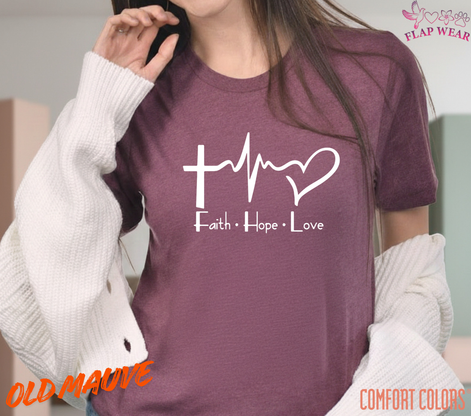 Unisex Faith Hope Love T-Shirt, Men T shirt,Women T shirt Gift Religion Top
