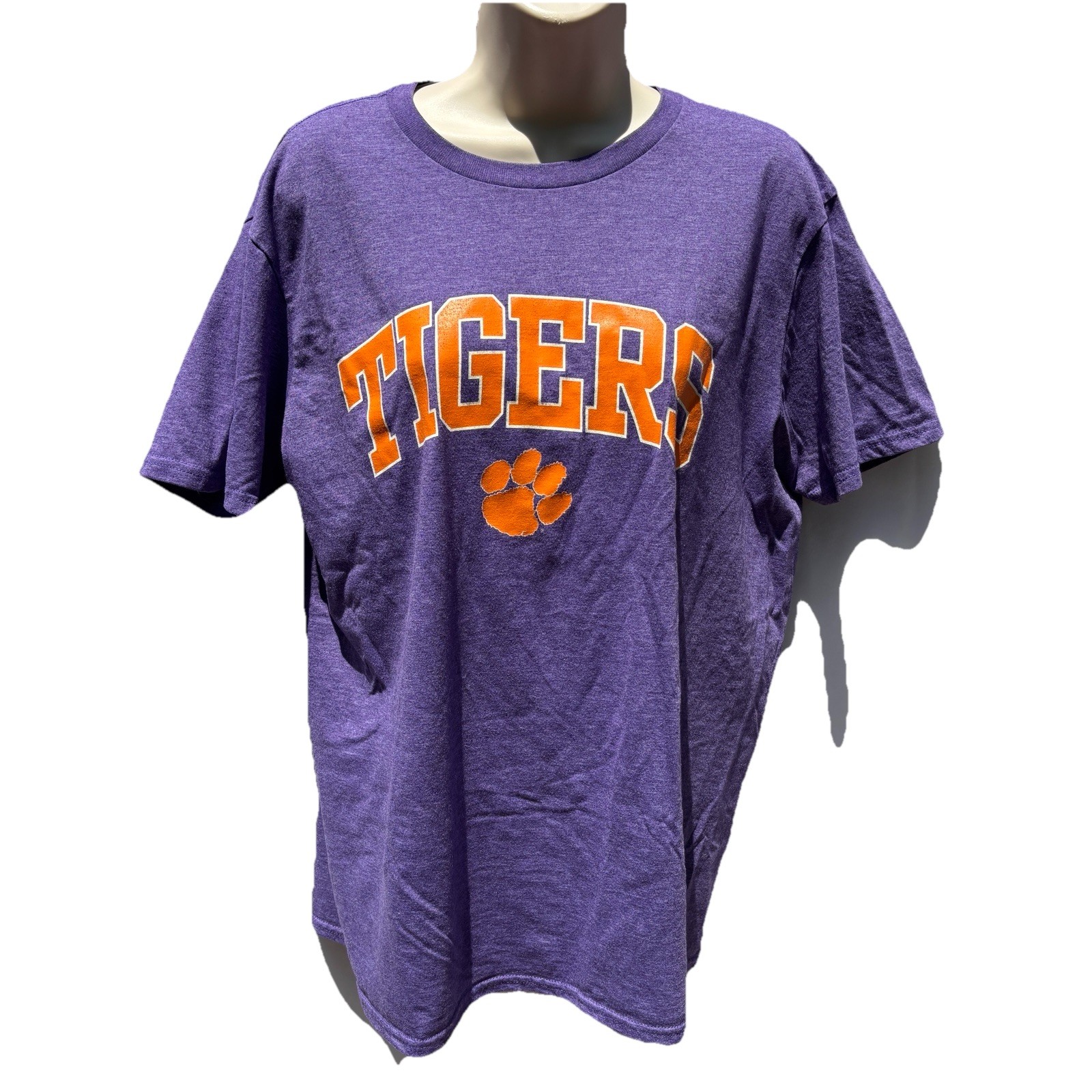 Anvil Clemson Tigers Purple Short Sleeve T-Shirt Size L