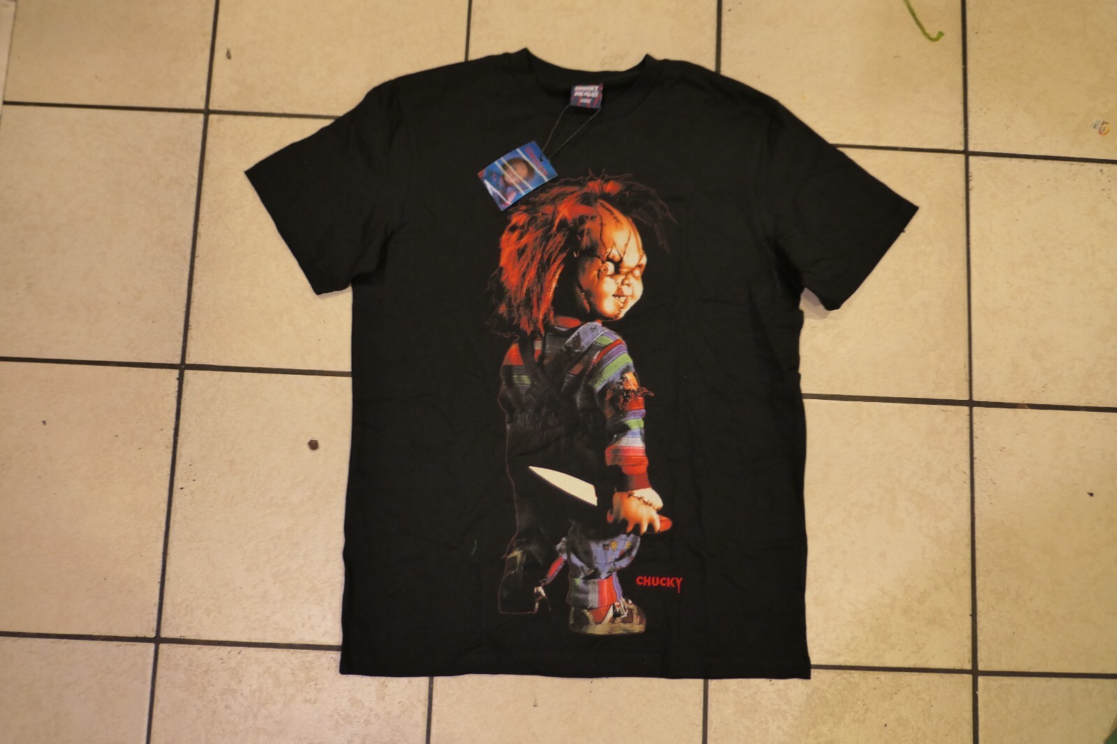 CHUCKY SHOE PALACE Shirt Adult Large Black NWT Childs Play NEW Thick Quality
