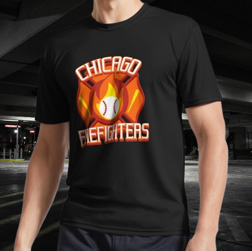 Chicago Firefighters Logo Blaseball T-Shirt Funny Logo American Men’s T-Shirt