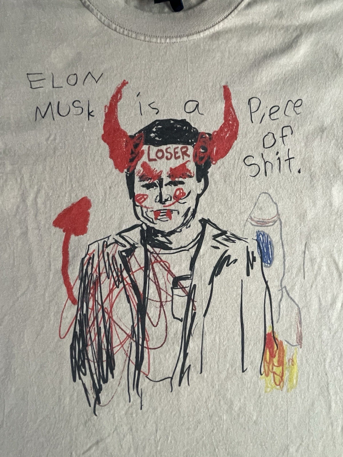 Teddy Fresh “Elon Musk Is a Loser” Limited Edition Men’s Large Streetwear Tee