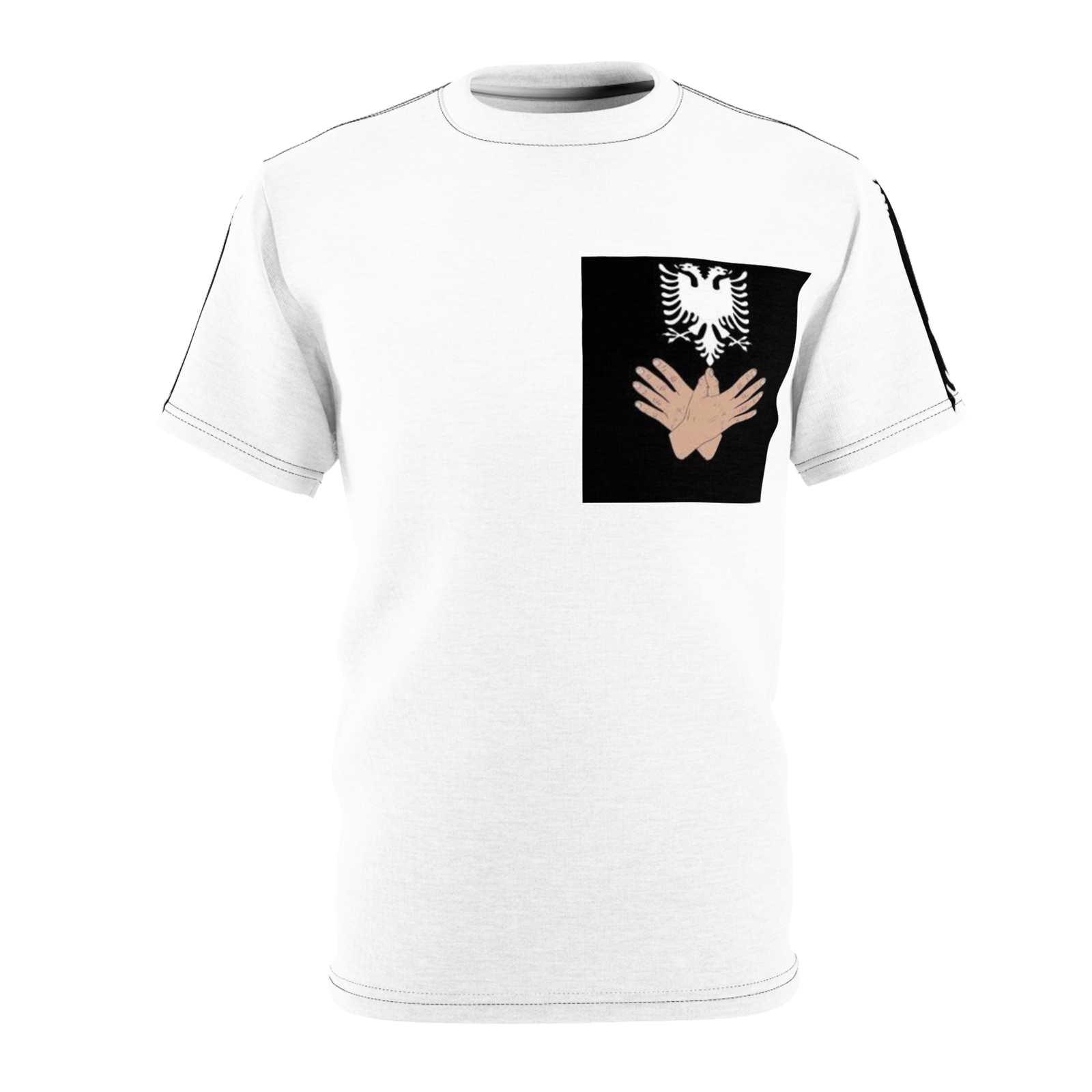 Albanian flag Unisex Cut & Sew Tee (AOP)