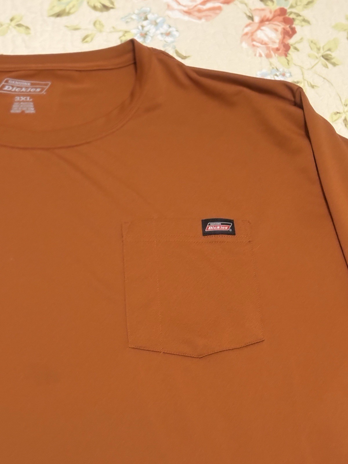Dickies Long Sleeve Shirt Men’s Size 3XL Orange Rust Pocket Polyester