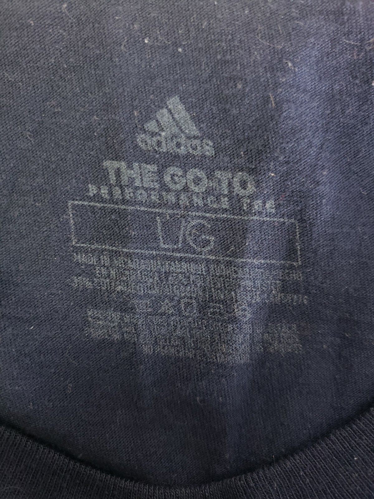 Adidas Go to Performance T-Shirt Men Size Large Blue Climalite Spell Out Graphic