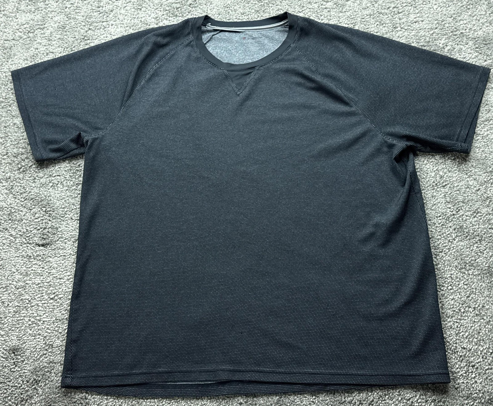 Champion Shirt Mens XL Black Geometric Tagless Polyester Jersey Breathable