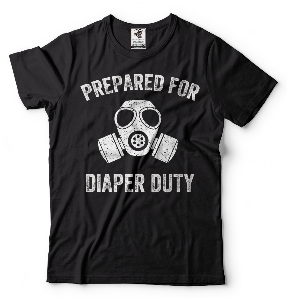 Funny Humor T-shirt Diaper Duty Tee Shirt Father’s Day Gift Shirt Dad Maternity