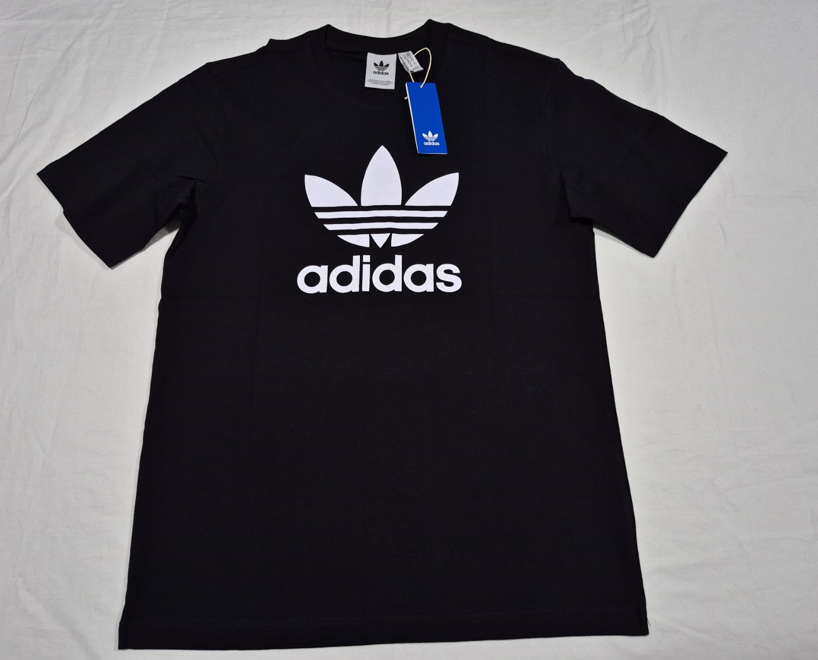 Adidas Classic Cotton Originals Men’s T-Shirt Trefoil Logo Black-White IU2364