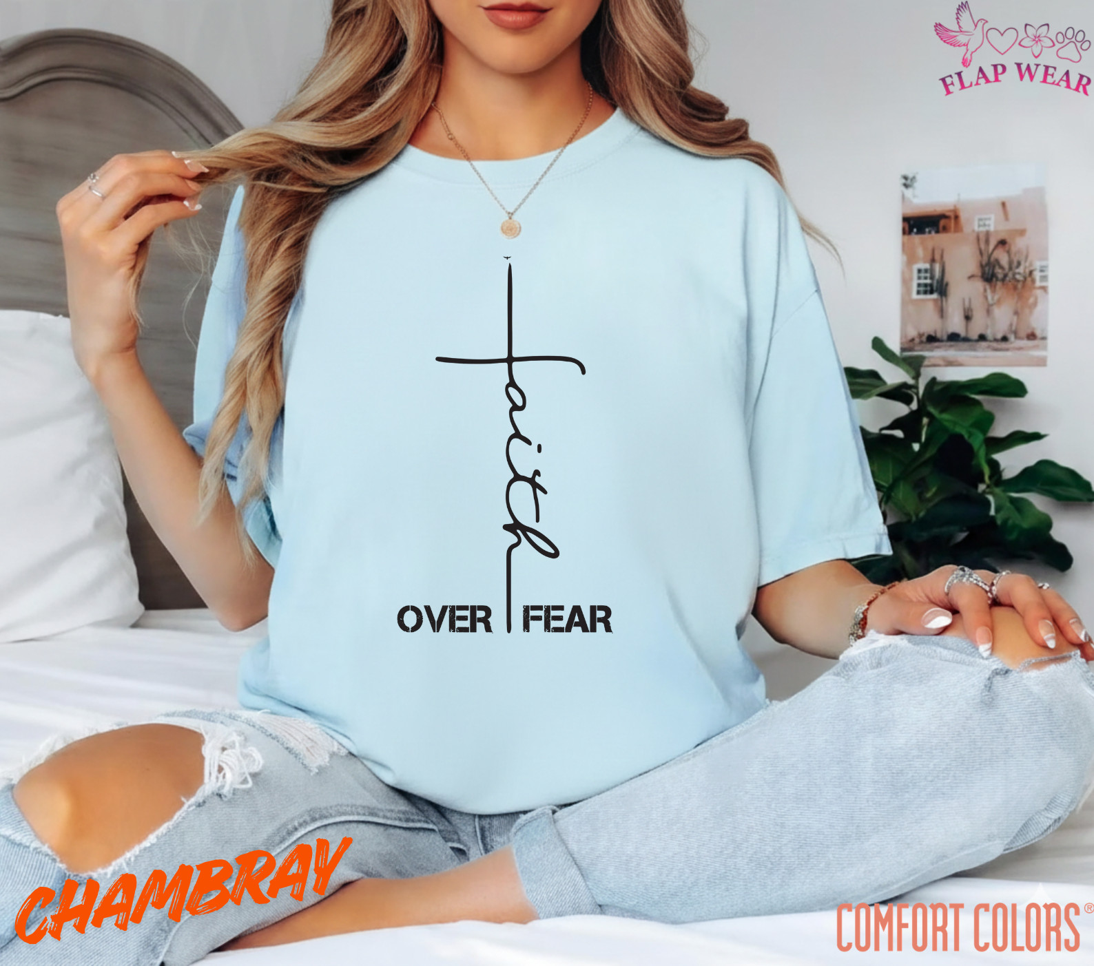 Unisex Faith Over Fear Chri T-Shirt, Men T shirt,Women T shirt Gift Religion Top